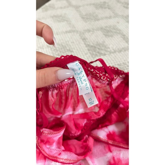 0167. Calypso St. Barth for Target Tie Dye Cami TopPink & White - Picture 3 of 5